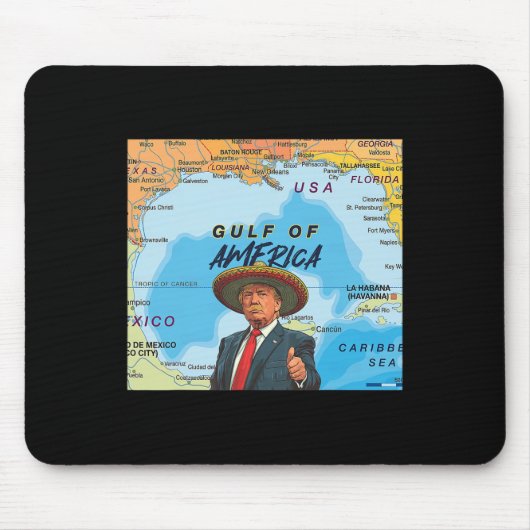 地図トランプアメリカのメキシコ湾大統領トランプ・ソ マウスパッド (正面)