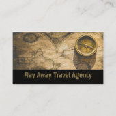 地図パーソナライズされたと羅針盤写真 名刺 (正面)
