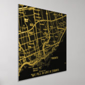 地図パーソナライズされたの新結婚婚 箔ポスター (レイダウン)