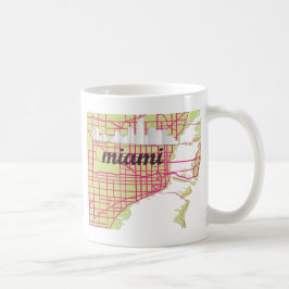 地図マイアミ コーヒーマグカップ