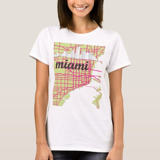 地図マイアミ Tシャツ (正面)