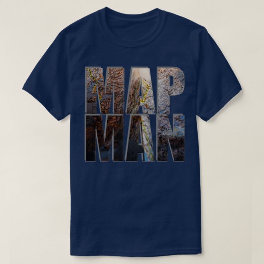 地図マン Tシャツ (デザイン正面)