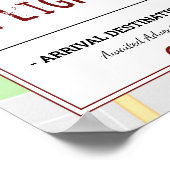 地図モダン |旅行 |デザートサイン ポスター (角)