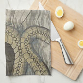 地図モンスターかシーサーペント キッチンタオル (四つ折り)