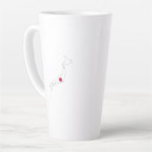 地図上の日本国旗 カフェラテマグ (左アングル)
