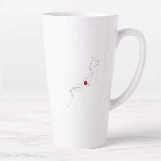 地図上の日本国旗 カフェラテマグ (右)