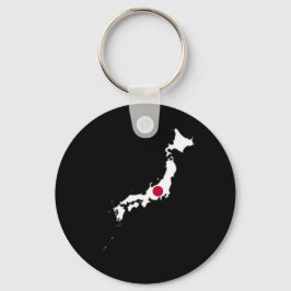 地図上の日本国旗 キーホルダー