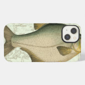 地図上の淡水魚 iPhoneケース (裏面横)