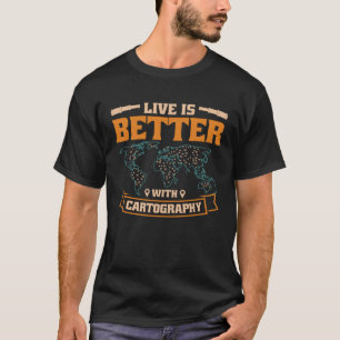地図作成の世界地図マップメイキング地理 Tシャツ