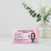 地図作成メイド清掃サービス 名刺 (スタンド正面)