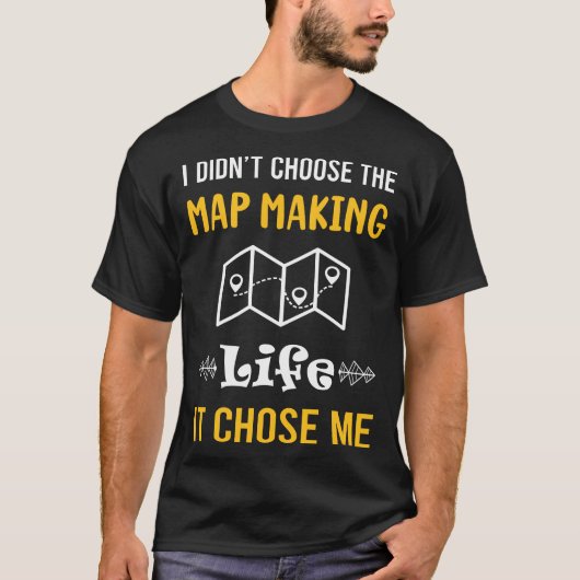 地図作成 地図製図 カートグラフィー 地図製作者 Tシャツ (正面)