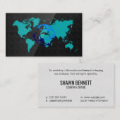 地図国際的 | グローバルつながりロゴ 名刺 (正面/裏面)