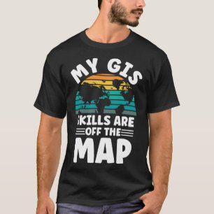 地図地形図地図地理学者 Tシャツ