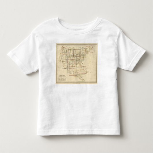 地図書で使用されるシンボルや象徴の索引図の説明 トドラーTシャツ (正面)