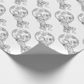 地図書のギリシャ神話のイラストレーション ラッピングペーパー (角)