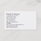 地図書の彫像、ロックフェラーの中心、NYC 名刺 (裏面)