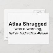 地図書は警告をすくめました ポストカード (正面/裏面)