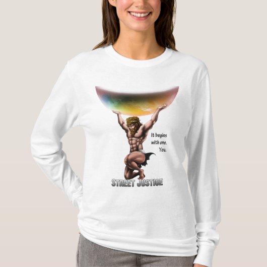 地図書は通りの正義によってすべてを征服します Tシャツ (正面)