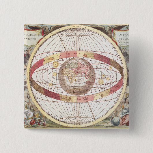 「地図書CoelestisからのPlanisphere、 缶バッジ (正面)