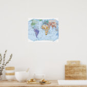 地図解入りの、写真付きの図4 ポスター (キッチン)