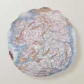 地図: アイルランド1851年 ラウンドクッション (裏面)