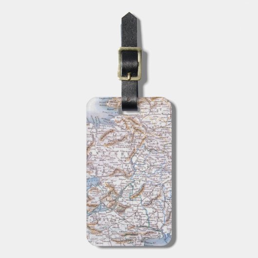 地図: アイルランド1851年 ラゲッジタグ (正面縦)