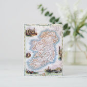 地図：アイルランド、1851年 ポストカード (スタンド正面)