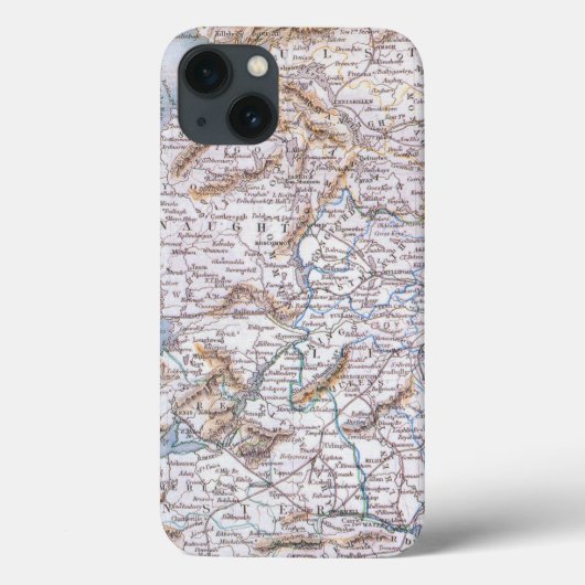 地図:アイルランド、1851年 Case-Mate iPhoneケース (裏面)