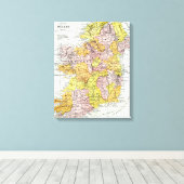 地図：アイルランド、c1890 キャンバスプリント (インサイチュ (ウッドフロア))