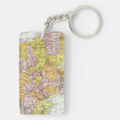 地図: アイルランド、c1890 キーホルダー (裏面)