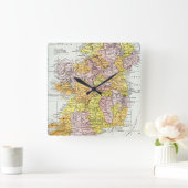 地図：アイルランド、c1890 スクエア壁時計 (ホーム)