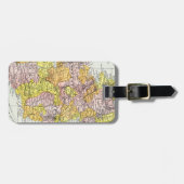 地図: アイルランド、c1890 ラゲッジタグ (正面横)