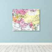 地図：アジアのヨーロッパ キャンバスプリント (インサイチュ (ウッドフロア))