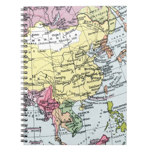 地図: アジアのヨーロッパ ノートブック (正面)