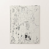 地図: アメリカインディアン2 ジグソーパズル (縦)