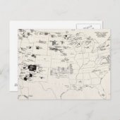 地図:アメリカインディアン2 ポストカード (正面/裏面)