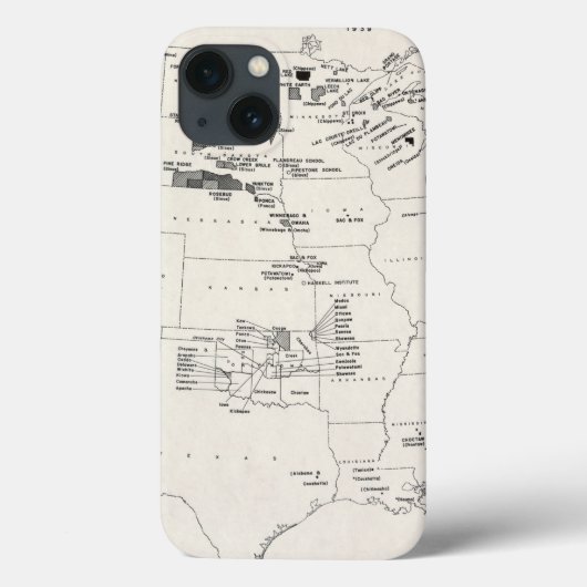 地図:アメリカインディアン2 Case-Mate iPhoneケース (裏面)