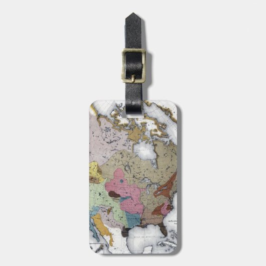 地図: アメリカインディアン3 ラゲッジタグ (正面縦)