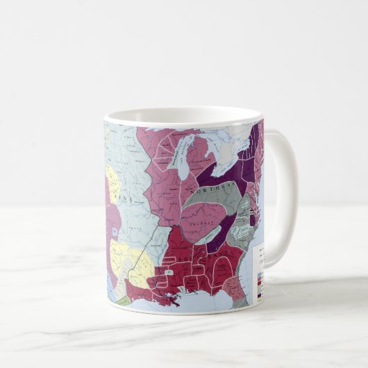 地図: アメリカインディアン コーヒーマグカップ (正面右)