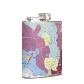 地図: アメリカインディアン フラスク (右)