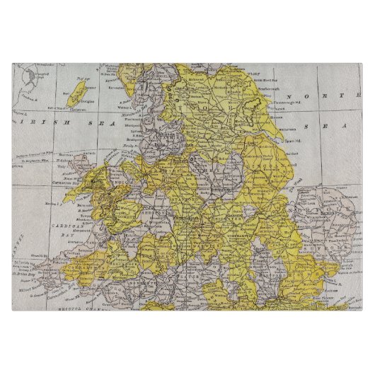 地図: イギリス及びウェールズ カッティングボード (正面)