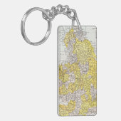 地図: イギリス及びウェールズ キーホルダー (正面左)