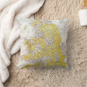 地図: イギリス及びウェールズ クッション (ブランケット)