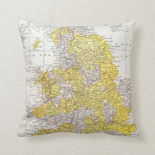 地図: イギリス及びウェールズ クッション