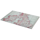 地図: イギリス諸島、c1890 カッティングボード (角)