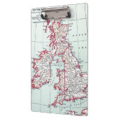 地図: イギリス諸島、c1890 クリップボード (左)