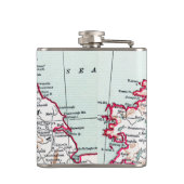 地図: イギリス諸島、c1890 フラスク (裏面)