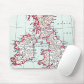 地図: イギリス諸島、c1890 マウスパッド (マウス)