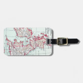 地図: イギリス諸島、c1890 ラゲッジタグ (正面横)