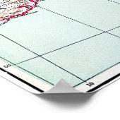 地図：イギリス諸島c1890 ポスター (角)